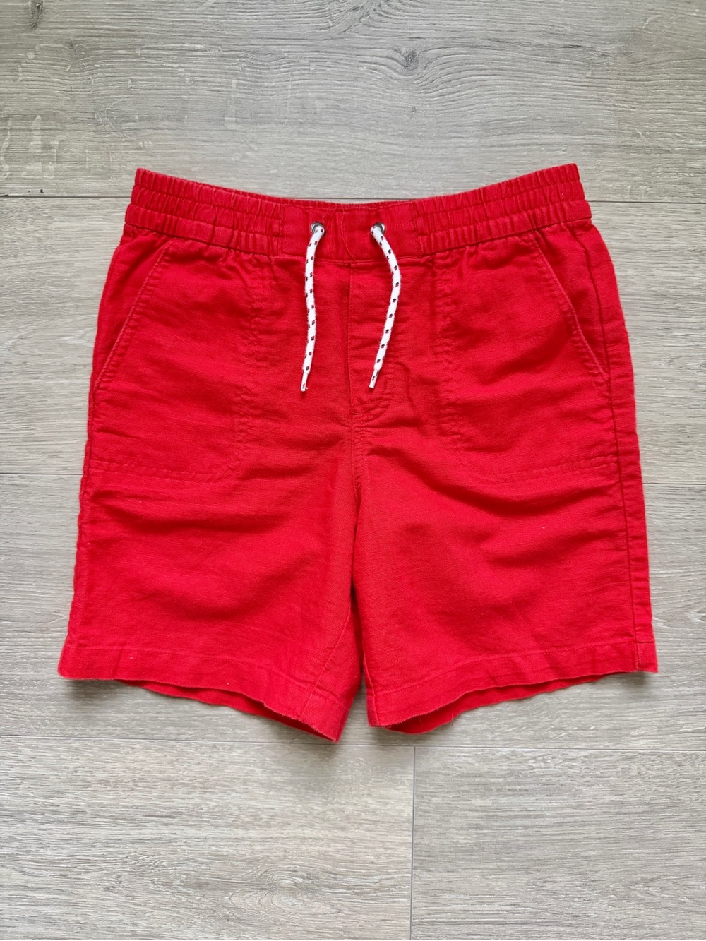 Janie and Jack Boys Linen Shorts Red